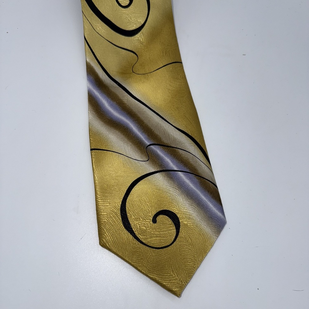J Garcia Tie Mens Banyan Trees II Collection Thirty-Five Swirl Abstract Silk - Picture 2 of 6